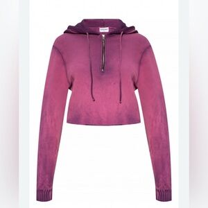 NWOT Cotton Citizen Brooklyn Crop Zip Hoodie sweater Lavender Mix, worn on Tv S